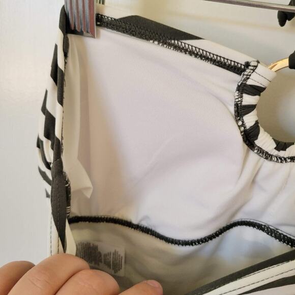Michael Kors Ring Shirred Bandeau Tankini Top - Size Small - Picture 5 of 8